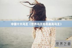 中国十大马王（世界马王排名最高马王）