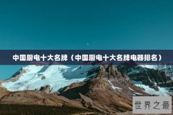 中国厨电十大名牌（中国厨电十大名牌电器排名）