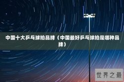 中国十大乒乓球拍品牌（中国最好乒乓球拍是哪种品牌）