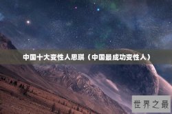 中国十大变性人思琪（中国最成功变性人）