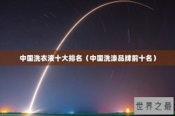 中国洗衣液十大排名（中国洗涤品牌前十名）