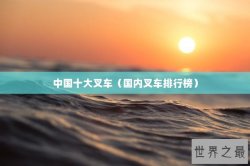 中国十大叉车（国内叉车排行榜）