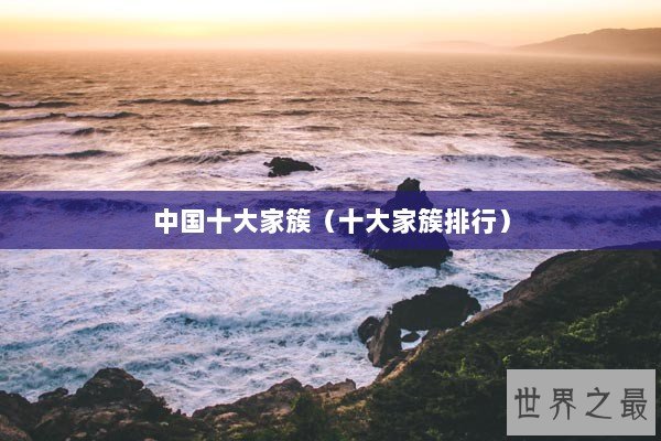 中国十大家簇（十大家簇排行）
