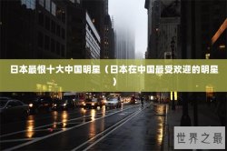 日本最恨十大中国明星（日本在中国最受欢迎的明星）