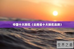 中国十大鲜花（云南省十大鲜花品牌）