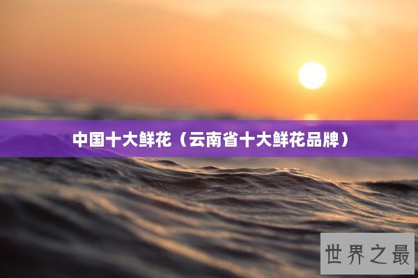 中国十大鲜花（云南省十大鲜花品牌）