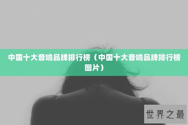 中国十大音响品牌排行榜（中国十大音响品牌排行榜图片）