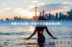 中国十大公募（中国十大公募基金公司）