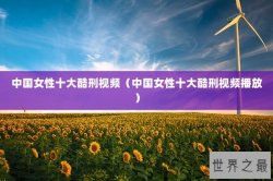 中国女性十大酷刑视频（中国女性十大酷刑视频播放）