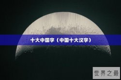 十大中国字（中国十大汉字）