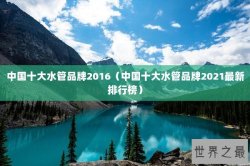 中国十大水管品牌2016（中国十大水管品牌2021最新排行榜）