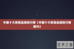 中国十大男鞋品牌排行榜（中国十大男鞋品牌排行榜图片）