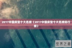 2017中国床垫十大名牌（2017中国床垫十大名牌排行榜）