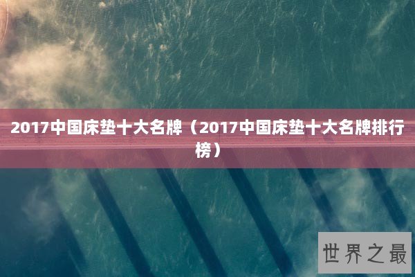 2017中国床垫十大名牌(2017中国床垫十大名牌排行榜) 2017中国床垫十大名牌(2017中国床垫十大名牌排行榜)