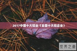 2017中国十大铝业（全国十大铝企业）
