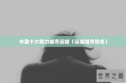 中国十大魅力城市运城（运城城市排名）