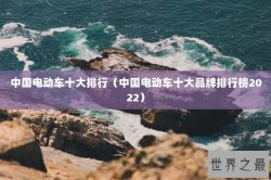 中国电动车十大排行（中国电动车十大品牌排行榜2022）
