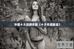 中国十大品牌衣服（十大名牌服装）