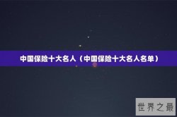中国保险十大名人（中国保险十大名人名单）