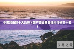 中国路由器十大品牌（国产路由器品牌排行榜前十名）