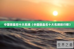 中国微晶石十大名牌（中国微晶石十大名牌排行榜）
