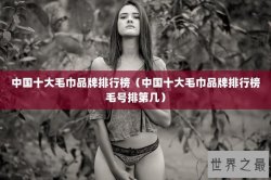 中国十大毛巾品牌排行榜（中国十大毛巾品牌排行榜毛号排第几）