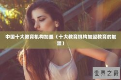 中国十大教育机构加盟（十大教育机构加盟教育的加盟）
