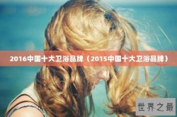 2016中国十大卫浴品牌（2015中国十大卫浴品牌）