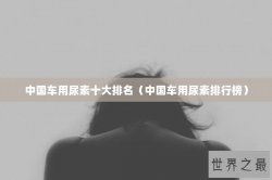 中国车用尿素十大排名（中国车用尿素排行榜）