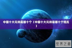 中国十大元帅是哪十个（中国十大元帅是哪十个姓氏）
