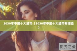 2030年中国十大城市（2030年中国十大城市有哪些）