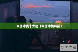 中国审美十大病（中国审美特征）