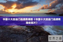 中国十大防盗门品牌有哪些（中国十大防盗门品牌有哪些图片）