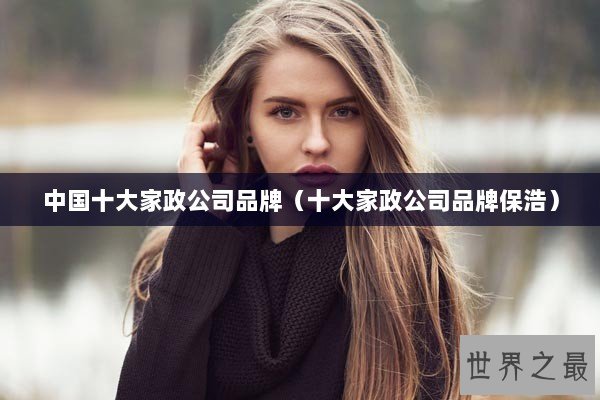 中国十大家政公司品牌（十大家政公司品牌保浩）