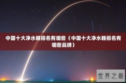 中国十大净水器排名有哪些（中国十大净水器排名有哪些品牌）