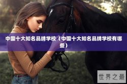 中国十大知名品牌学校（中国十大知名品牌学校有哪些）