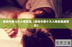 感动中国十大人物张超（感动中国十大人物张超颁奖词）