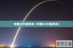 中国十大程序员（中国10大程序员）