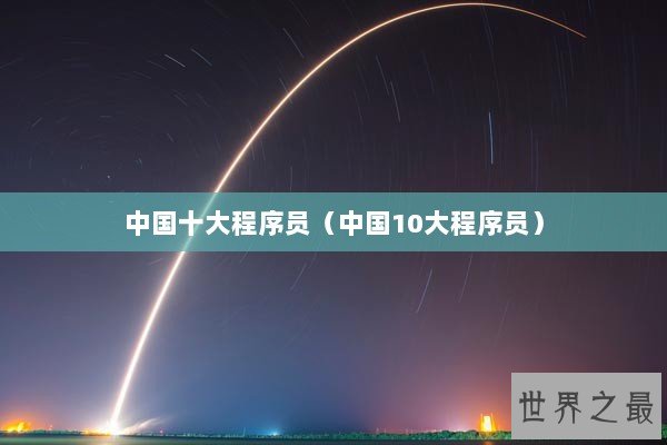 中国十大程序员（中国10大程序员）