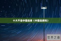 十大不是中国品牌（中国品牌吗）