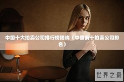 中国十大拍卖公司排行榜揭晓（中国前十拍卖公司排名）