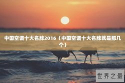中国空调十大名牌2016（中国空调十大名牌就是那几个）