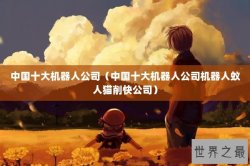 中国十大机器人公司（中国十大机器人公司机器人蚁人猫削快公司）
