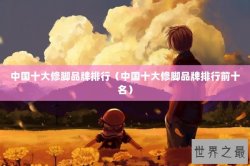 中国十大修脚品牌排行（中国十大修脚品牌排行前十名）