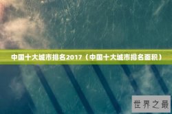 中国十大城市排名2017（中国十大城市排名面积）