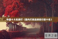 中国十大名牌灯（国内灯具品牌排行前十名）