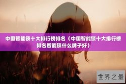 中国智能锁十大排行榜排名（中国智能锁十大排行榜排名智能锁什么牌子好）