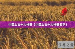 中国上古十大神器（中国上古十大神器名字）