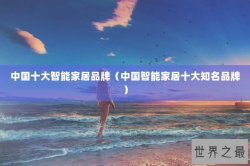 中国十大智能家居品牌（中国智能家居十大知名品牌）