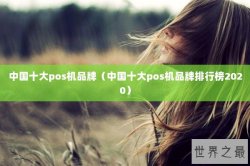 中国十大pos机品牌（中国十大pos机品牌排行榜2020）